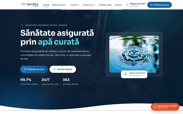 APA Service Giurgiu — Live website · custom WordPress theme